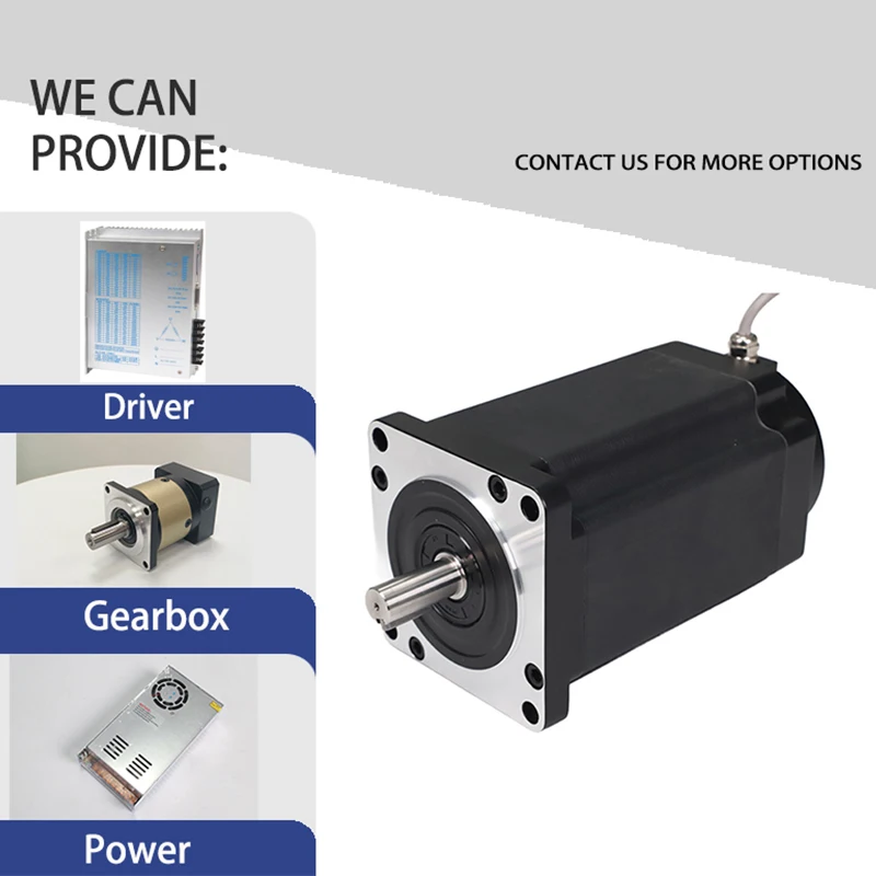 Hoge kwaliteit 3-fase NEMA 51 130 * 230 mm 1,2 graden hybride open lus stappenmotor met driver voor CNC-controller