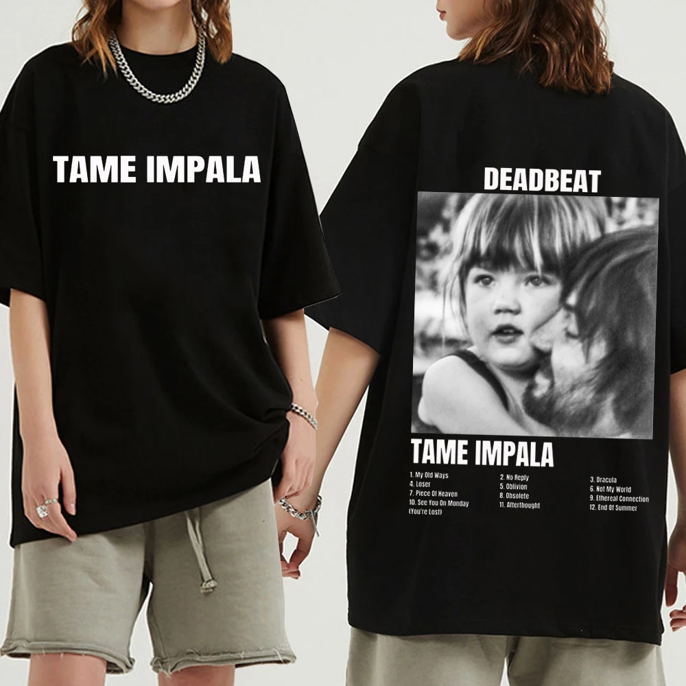 Tame Impala Deadbeat T-shirt Man Woman Harajuku Short Sleeve O-neck Casual Shirt Gift