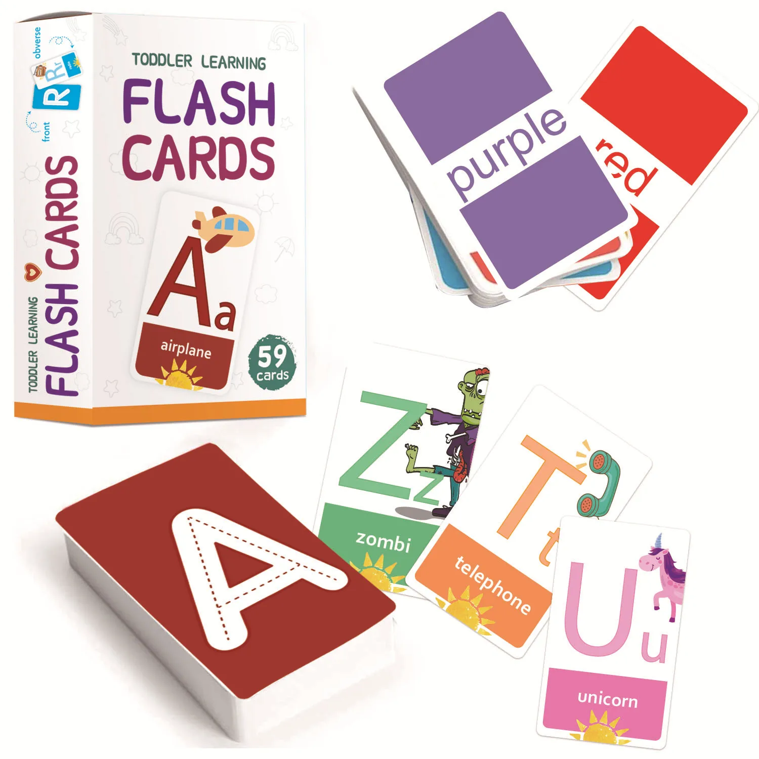 Children's early education cards,FlashCards, learning words, shapes, colors, numbers, English, vegetable letterscard visuals