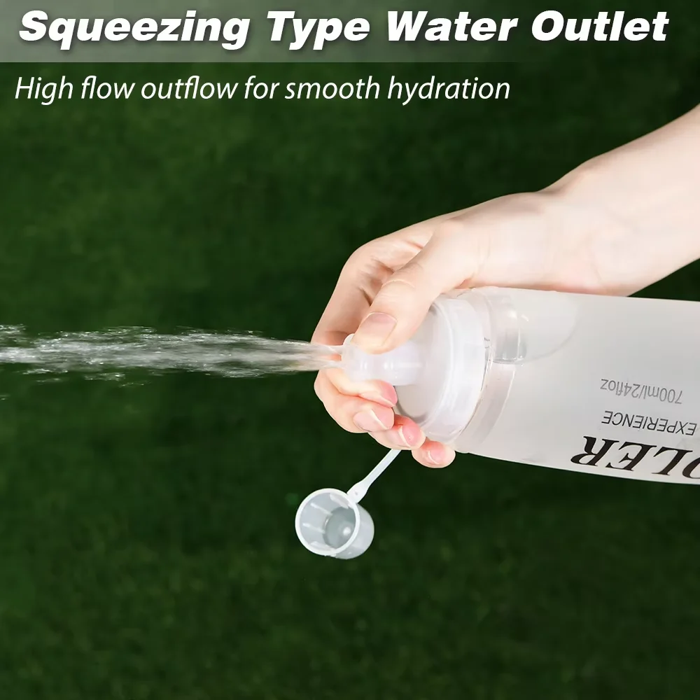 NEWBOLER TPU Outdoor Sport Folding Soft Flask Drink Portable Water Bottle for Running Camping Hiking Bicycle Fitness Water Bag image 4