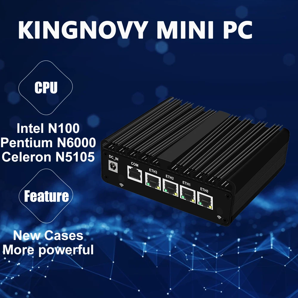 

PfSense мягкий маршрутизатор N5105 N6000 N100 4x Intel i226 2,5G LAN 2xDDR4 NVMe безвентиляторный мини-ПК HDMI2.0 DP AES-NI OPNsense ESXi