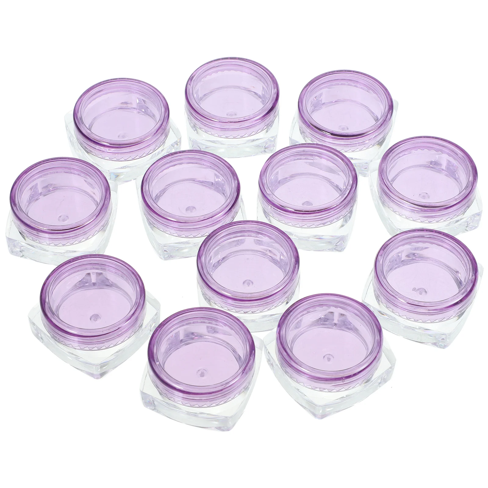 12 pcs Empty Cream Jars Refillable Face Cream Container Plastic Storage Containers with Lids travel containers