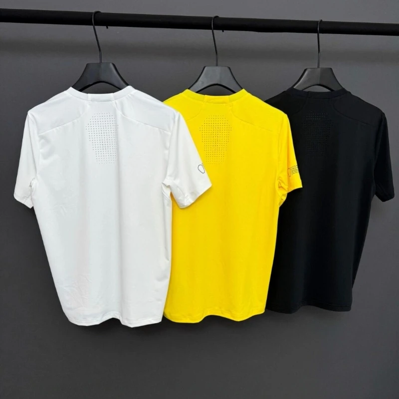 2026 Spring Summer Men's Golf Crew Neck Short Sleeve T-Shirt, Sporty Breathable Sweat-Absorbent Casual Top for Outdoor Training