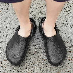 Non Slip Heel Free Men's Shoes Kitchen Accessories 2024 Anti-Slip EVA Chef Shoes Men's Summer Large Black Kitchen Work Shoes