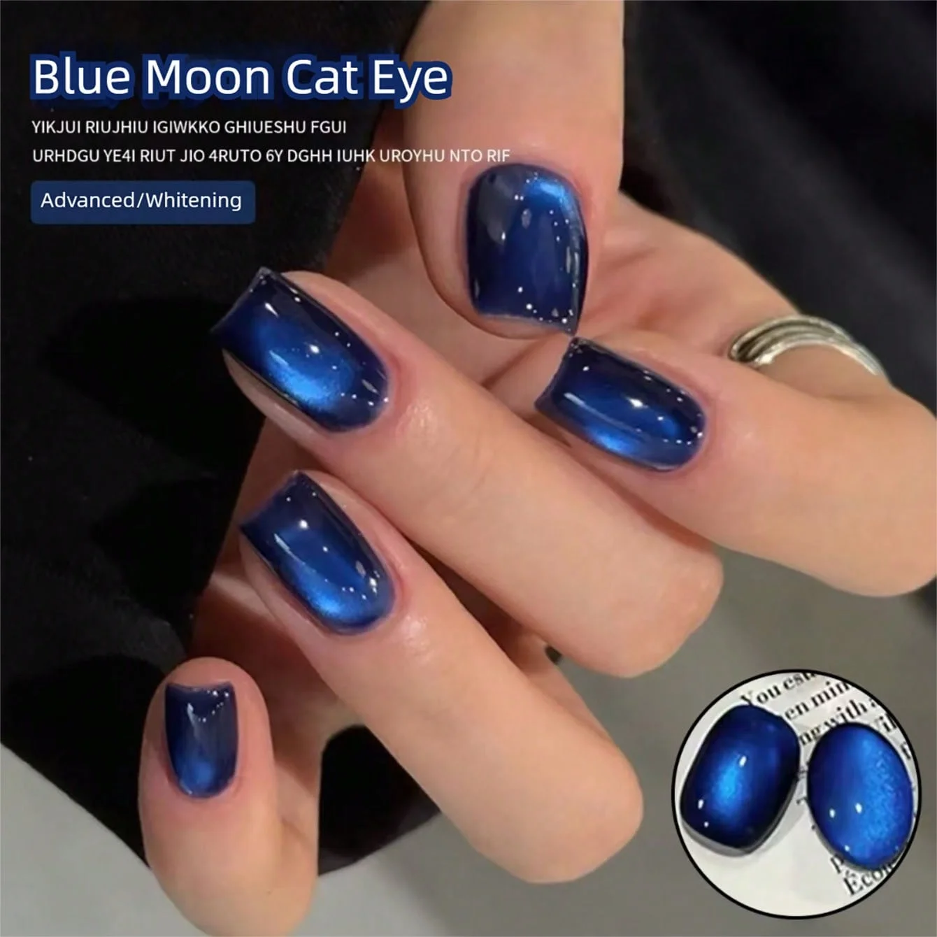 1 unidade de Esmalte em Gel Olho de Gato Azul Semipermanente para Unhas, Arte de Unhas, Remoção por Imersão, UV LED, para Salão de Beleza e DIY