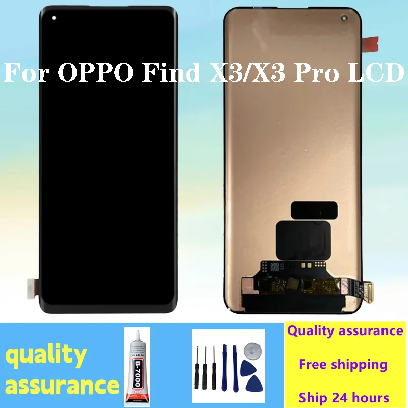 AMOLED 6.7 inch For Oppo Find X3 PEDM00 LCD Display With Frame X3 Pro PEEM00 CPH2173 LCD Touch Screen Panel Digitizer Assembly