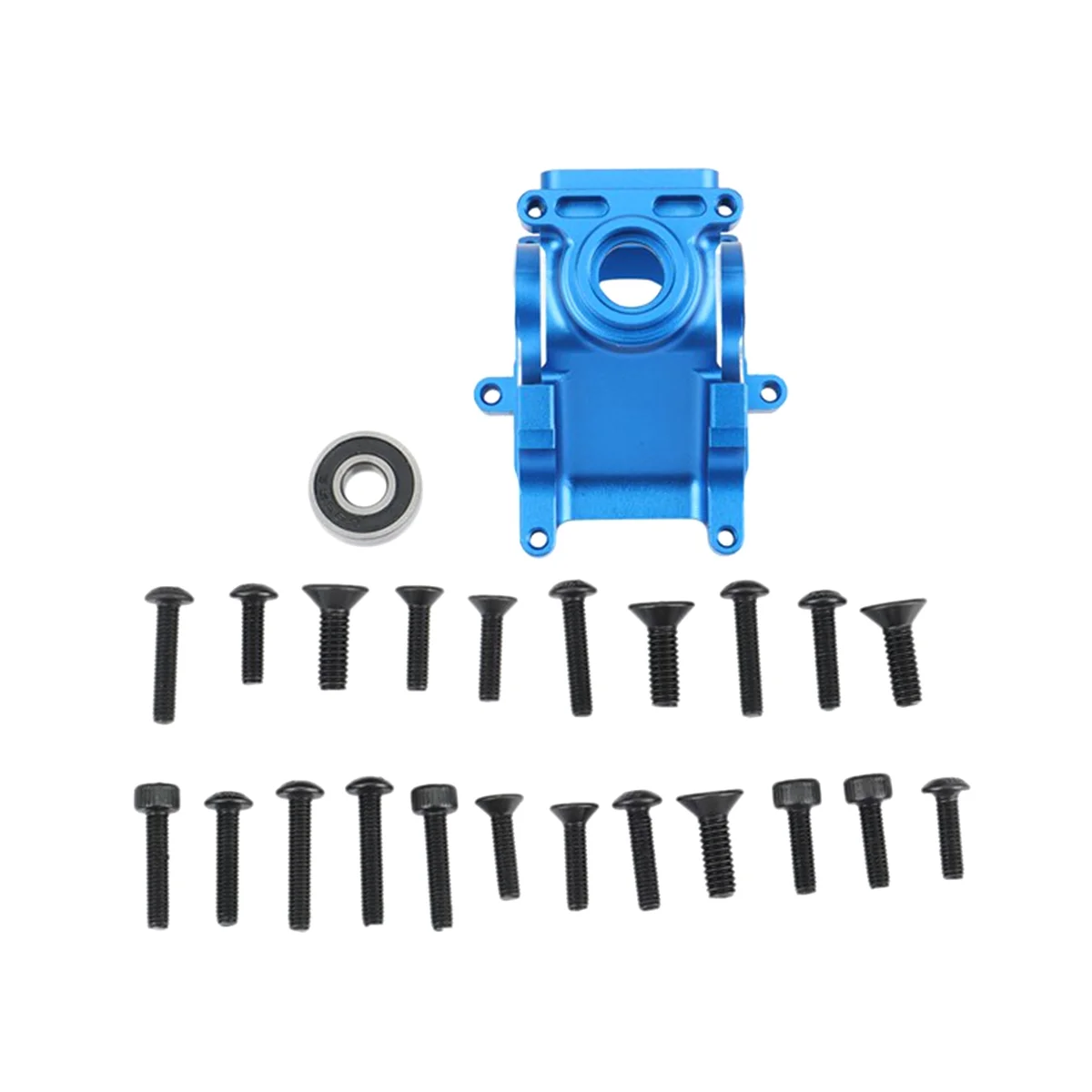 Metal Front Rear Gearbox Case Housing Set for Arrma 1/8 Kraton Outcast Senton Talion Typhon 1/7 Infraction RC Car, Blue