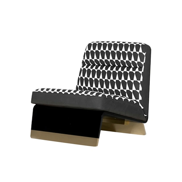 

-Современный простой стул для отдыха с металлическим основанием, наклонное заднее сиденье, трансформируемая тафтинговая мебель для дома, отеля, гостиной