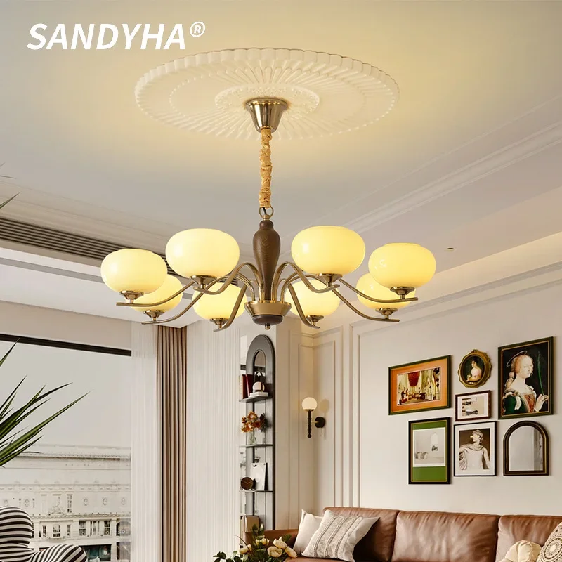 

Modern Style Living Room Pendant Lights Nordic Retro Glass Suitable For Bedroom Restaurant Hotel Hall Decor Lighting Fixtures