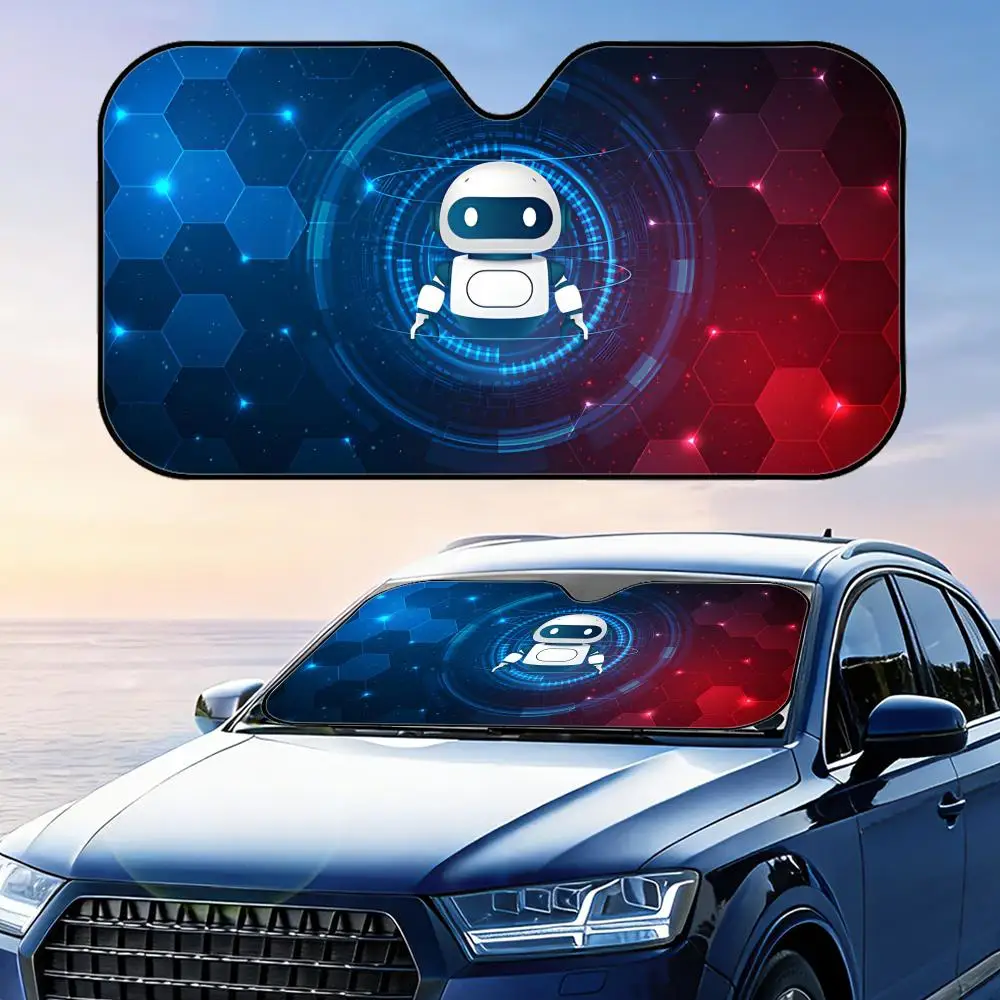 

Солнцезащитный козырек для автомобиля с искусственным интеллектом, многоразовый, из алюминиевой фольги, для защиты от УФ-излучения и теплоизоляции