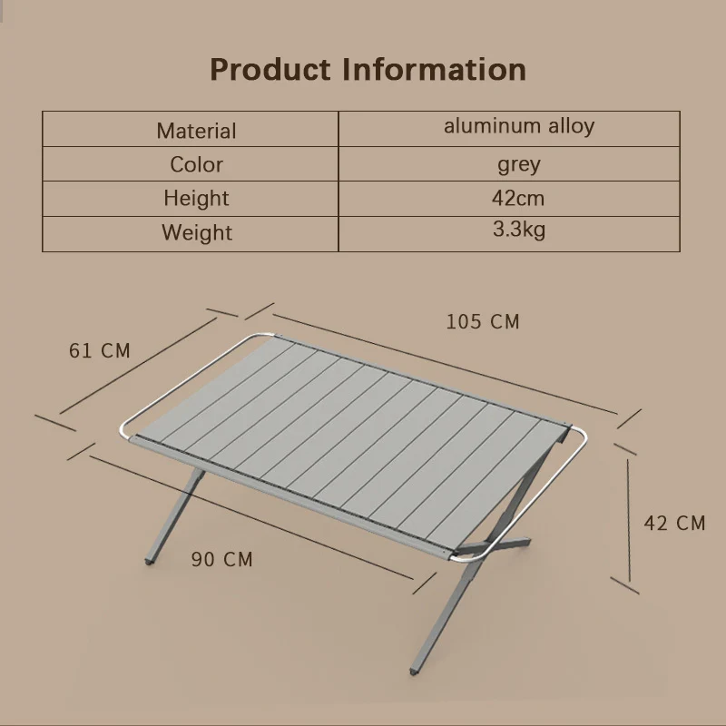 Imagem -04 - Liga de Alumínio Folding Table Outdoor Igt Table Multifuncional Destacável Levantamento Camping Bbq Churrasco Piquenique