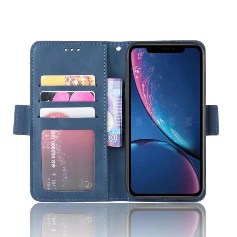 Wallet Cases For iPhone 10 XR X XS 11 12 Pro Max Case Magnetic Closure Book Flip Cover Leather Card Photo Holder Phone Bags