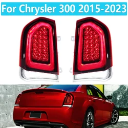 Black Tail Light For Chrysler 300 2015-2023 LED Rear Tail Light Brake Lamp Driving Lamp Turn Signal Light CH2800212 CH2801212