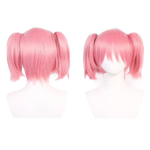 Imagen 1 del producto La peluca lolita compuesta para cosplay de 10 pulgadas con coletas dobles de Madoka Magica es adecuada para anime y juegos de rol