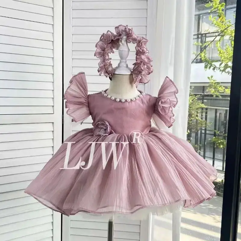

Blue Baby Puffy Sleeve Adorable Girl Dress Baby's First Birthday Princess Dress Toddler Pageant Elegant Princess Wedding Party