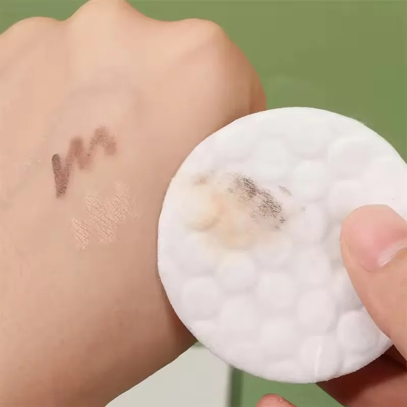 1/2/3 パックの丸い使い捨てクリーニングコットンメイク落としマニキュアリムーバーソフトフェイスクリーナーコットンパッドリムーバー