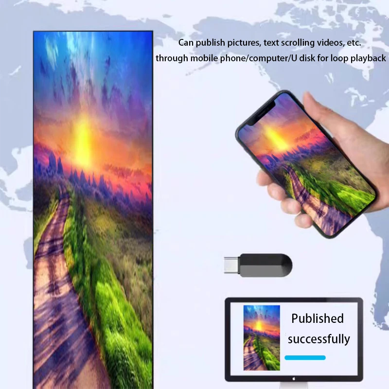 P2.5 Indoor Folding LED Poster Advertising Screen Movable Splicing Split Screen Display Electronic Advertising Machine view 3