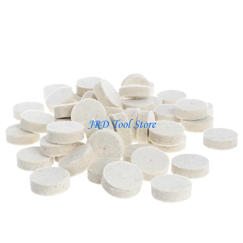 A2UD 50 PCS 13mm len cảm thấy đánh bóng Bánh xe đệm mài + 4pcs 3,15 mm Shank