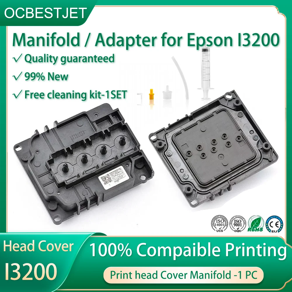 

For Epson i3200 I1600 4720 Printhead Manifold Adapter For WF-4720 4725 4740 4734 4730 4838 EC-4030 Print Head Cover Water/Oil
