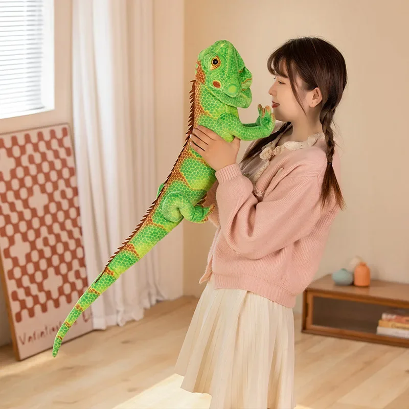 65cm/95cm New Styles Simulation Lizard Plush Toys Real Like Lacertid Stuffed Soft Animal Toy Room Car Decor Gift for Girls Boys