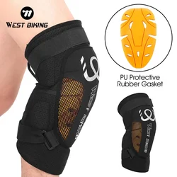 WEST BIKING Sports Knee Pads Breathable Elastic Adjustable Anti-slip PU Shell Knee Guards Protective Sleeves for Cycling Running