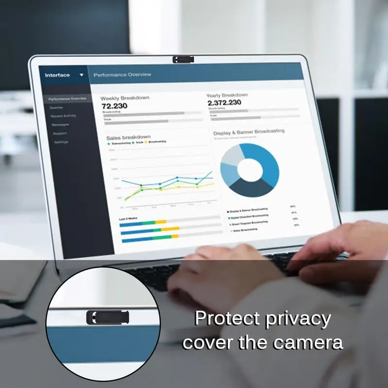 Capa Webcam para Privacidade, Slide Camera Cover, Slim Slider protetor, Privacidade
