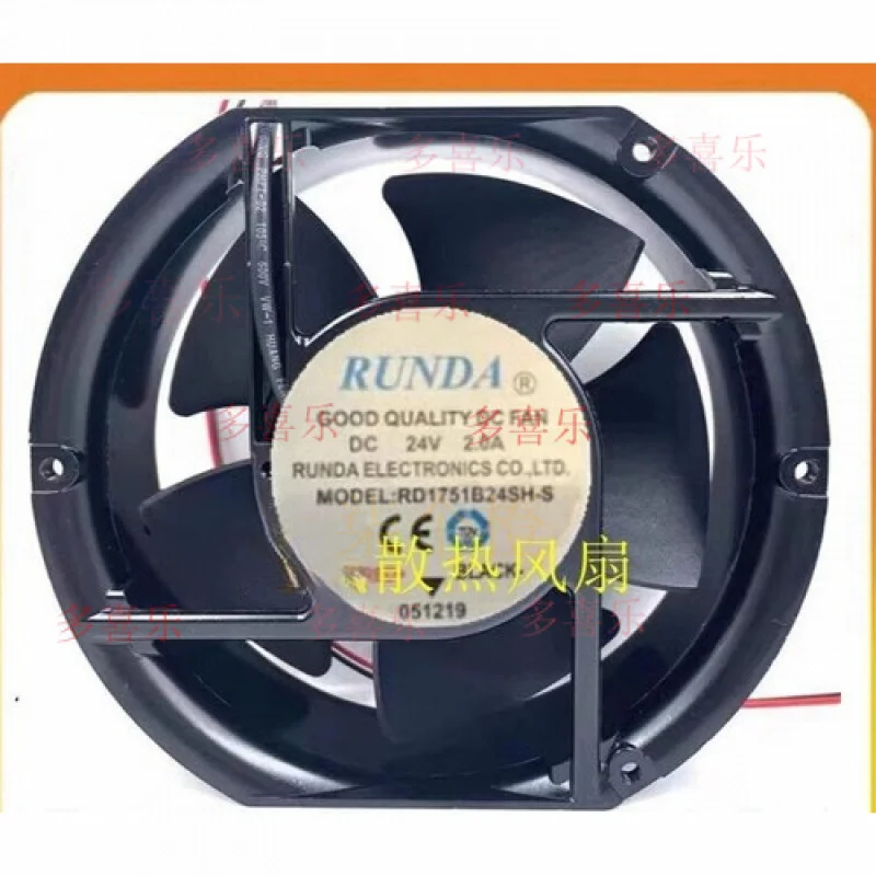 WW   FOR RUNDA RD1751B24SH-S 17251 DC24V 2.0A 17CM Large Airflow Inverter Fan