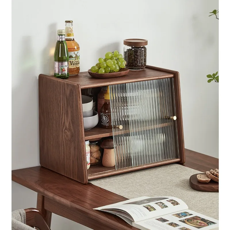 

Настольный шкаф для хранения, подставка для стаканов из массива дерева, пылезащитный ящик для хранения.