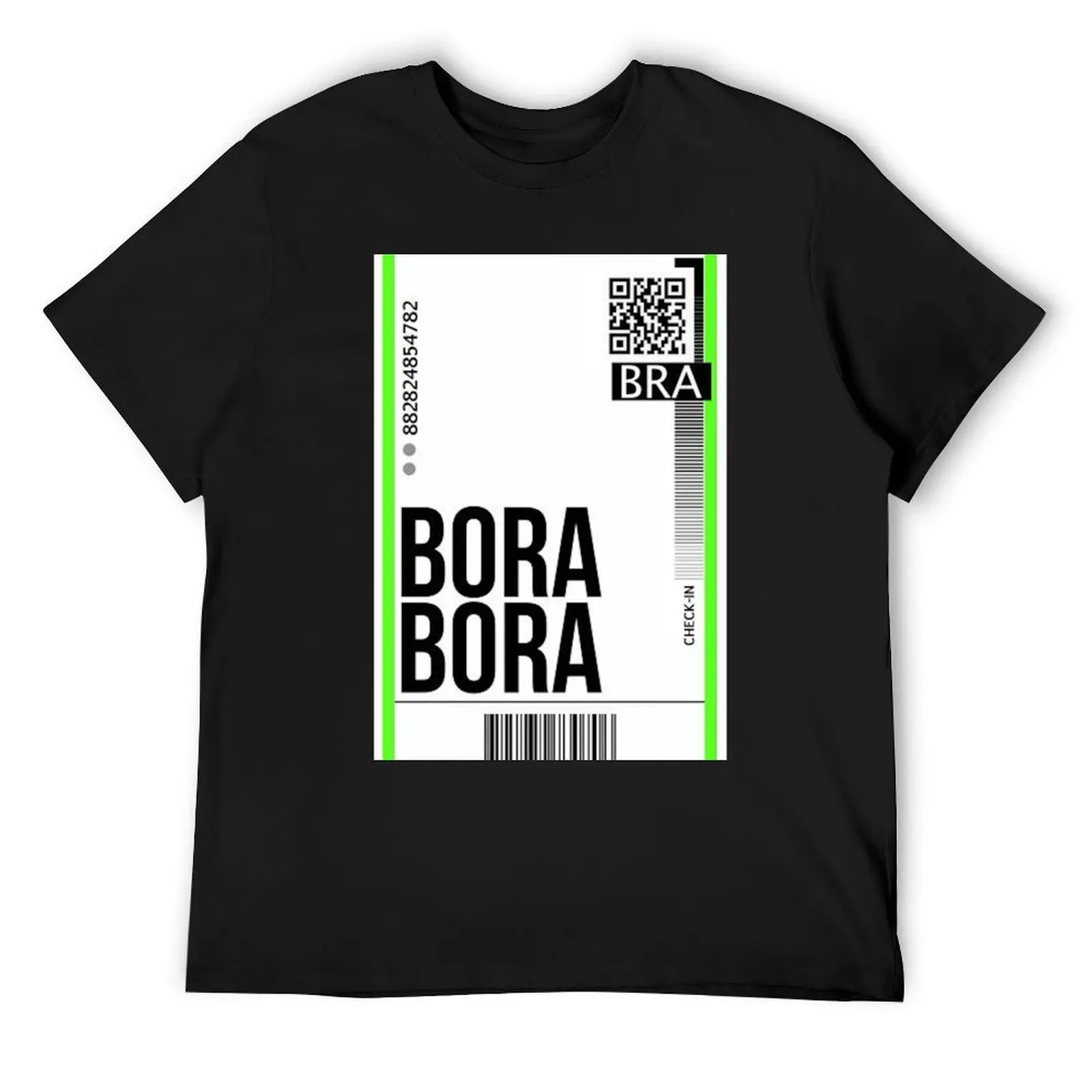 Bora Bora Plane Ticket/Boarding Pass Template T-Shirt oversizeds tops Men's t shirts