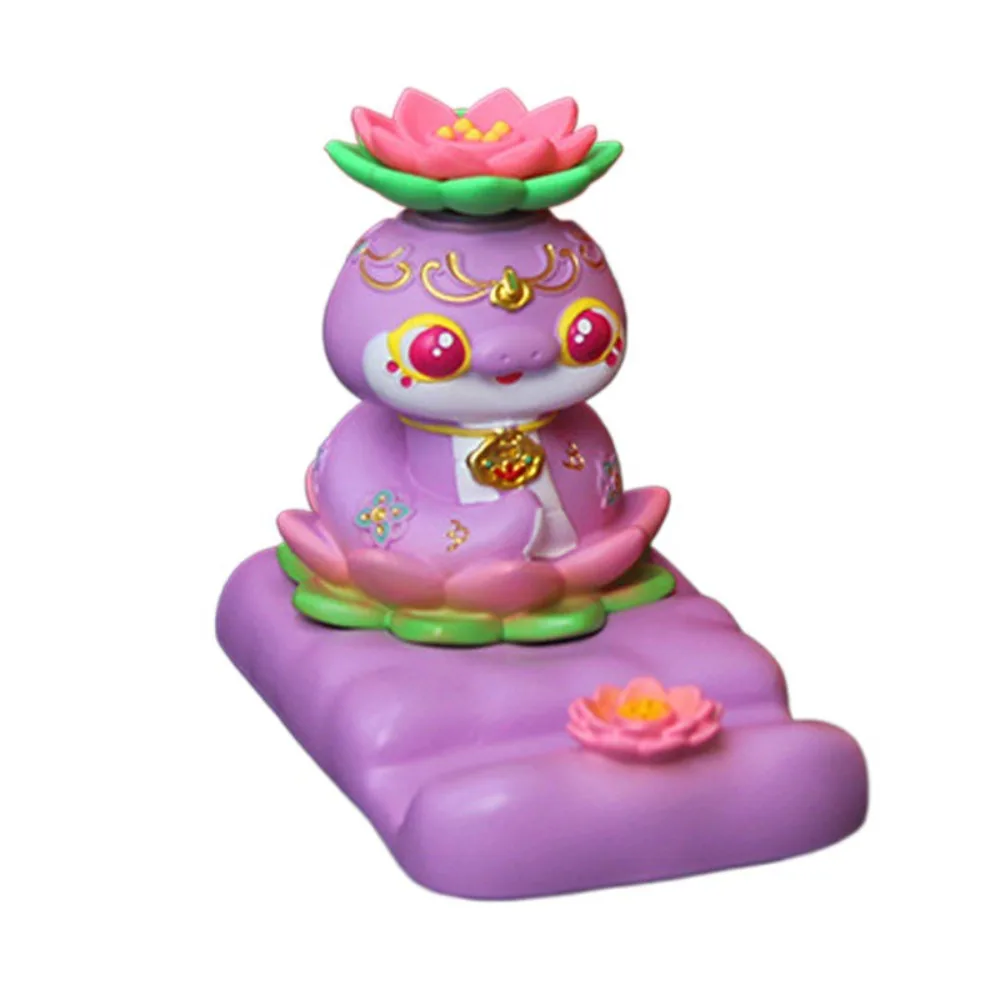 

Zodiac Snake Cartoon Snake Figurine Resin Craft Slot Design Mobile Phone Stand Figurine Cute Snake Phone Holder