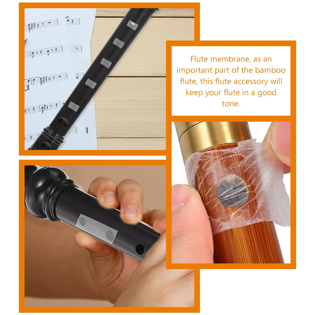 

16 Pcs Flute Film Accessories Instrument Natural Supplies Reed Chinese Membranes