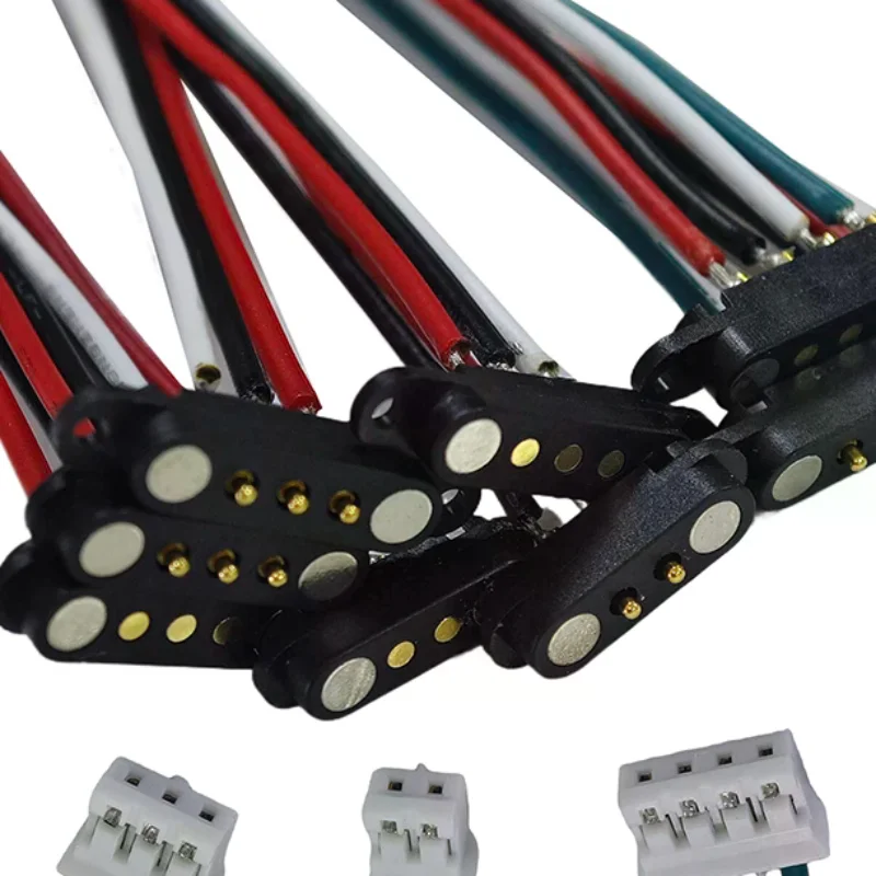 2PCS 2/3/4Pin Male Female Adapter 2A Magnetic Extension Cable Connector For RC Models Upgrade Parts Accessories