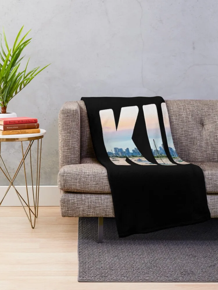 ST KILDA - Melbourne Victoria Australia Sunset Glow Throw Blanket Soft Big Plaid on the sofa Decorative Sofa Retros Blankets