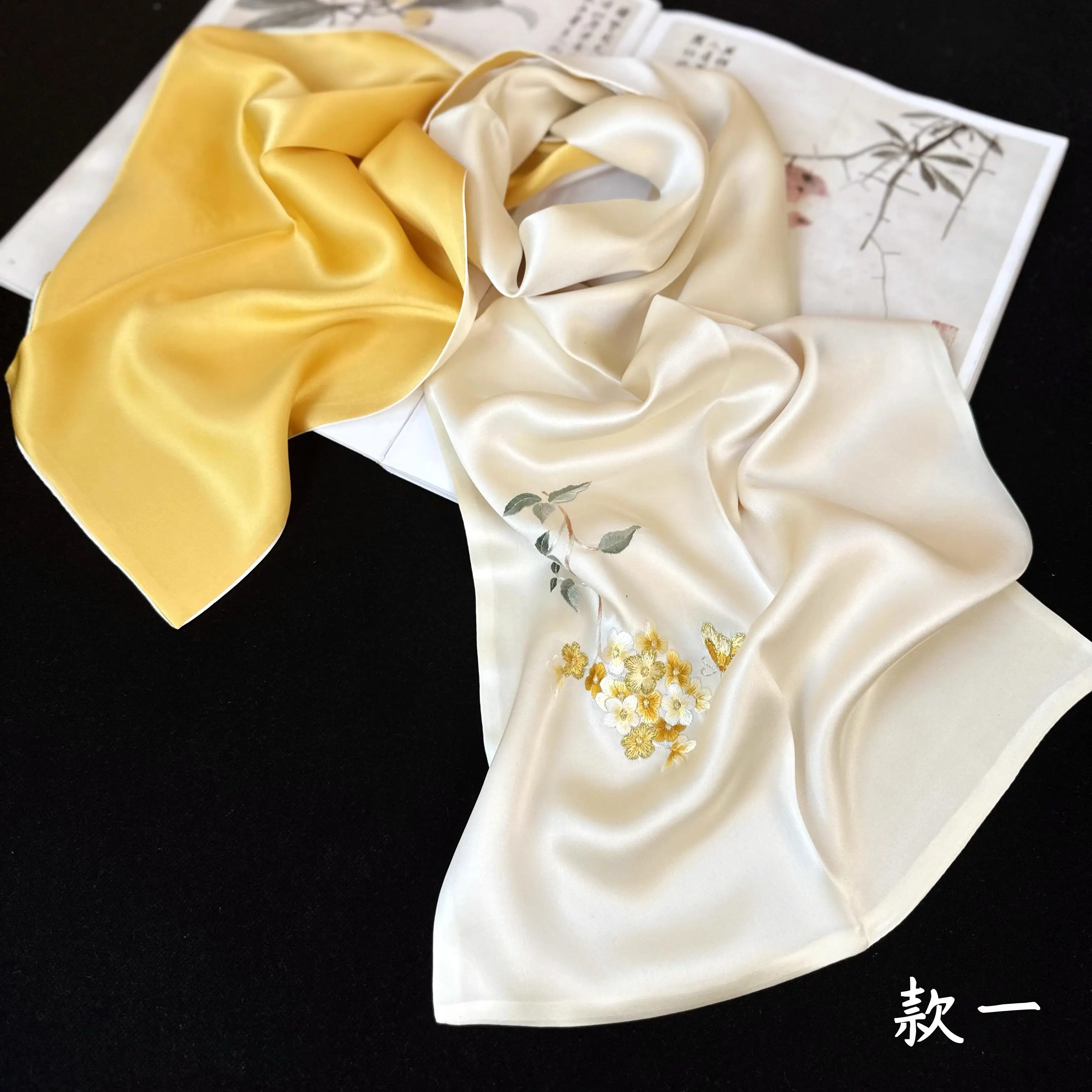 Suzhou Embroidery Silk Scarf Suzhou Embroidery Handmade Embroidery Silk Silk Silk Scarf High-End Shawl Gifts Abroad