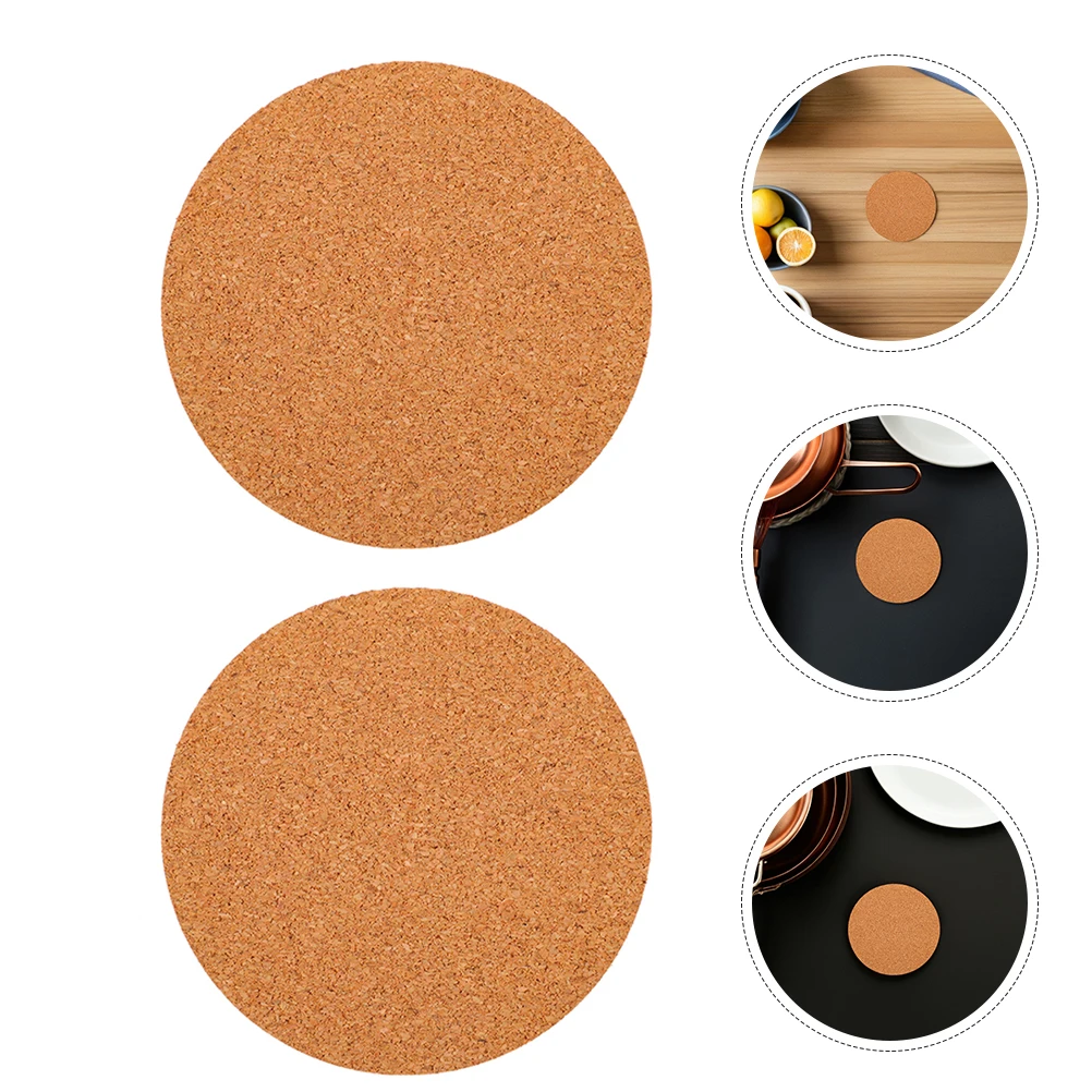 

12pcs Round Cork Coasters For Drinks Diy Crafts Heat Resistant Self Adhesive Cup Pads Natural Insulation Anti Slip Furniture