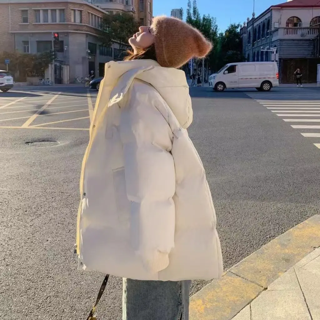 Korean-Style Short down Cotton Jacket for Petite Women Thickened Winter Coat Gentle Style Live Broadcast