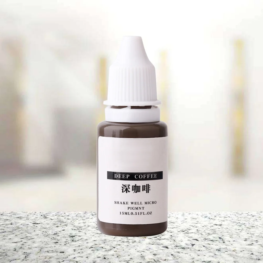 

1Pcs Professional Makeup Ink Embroidery Pigment Long Lasting Fast Staining Natural Material Safe for Eyebrows Lips Eyeliner Dark