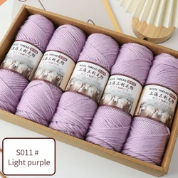 500g/set Medium Thick Alpaca Wool Yarn for Crochet Sweater Scarf Hat Shawl Coat Vest Soft Comfortable Warm Fluffy Thread White