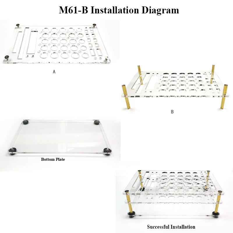 AMAOE M61 พลาสติกผู้ถือตู้แร็คสําหรับไขควงแหนบมีดแกะสลักซ่อมเครื่องมือจําแนก Storage