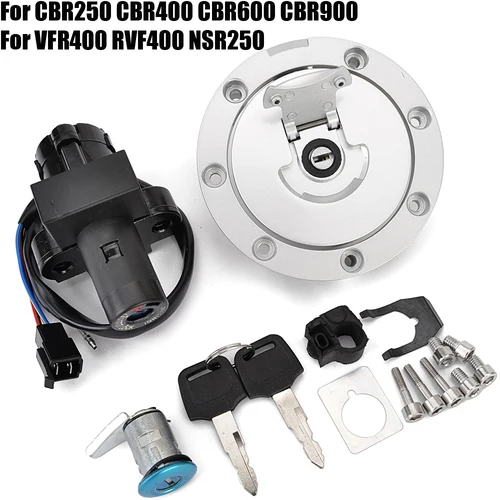 Imagen 2 del producto Llave de bloqueo de asiento de tapa de combustible de Gas, interruptor de encendido para Honda CBR250, CBR400, CBR600, CBR900, VFR400, RVF400, NSR250 / CBR 250, 400, 600, 900