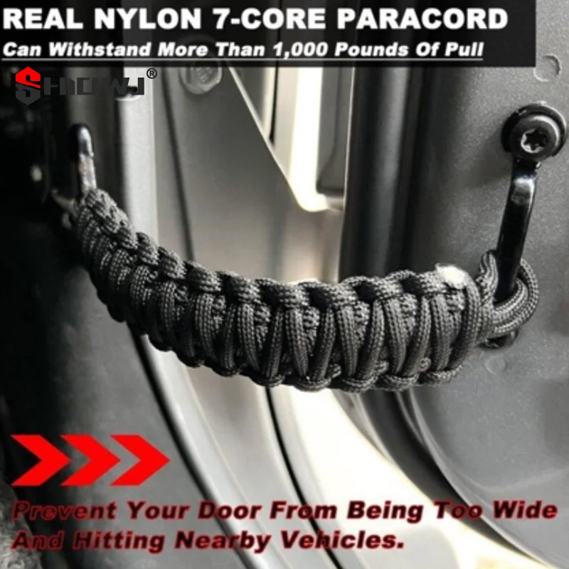 1Pcs Door Limiting Strap Restriction Protection Positioning Woven Rope For Wrangler CJ YJ TJ JK JKU JL JLU Gladiator JT