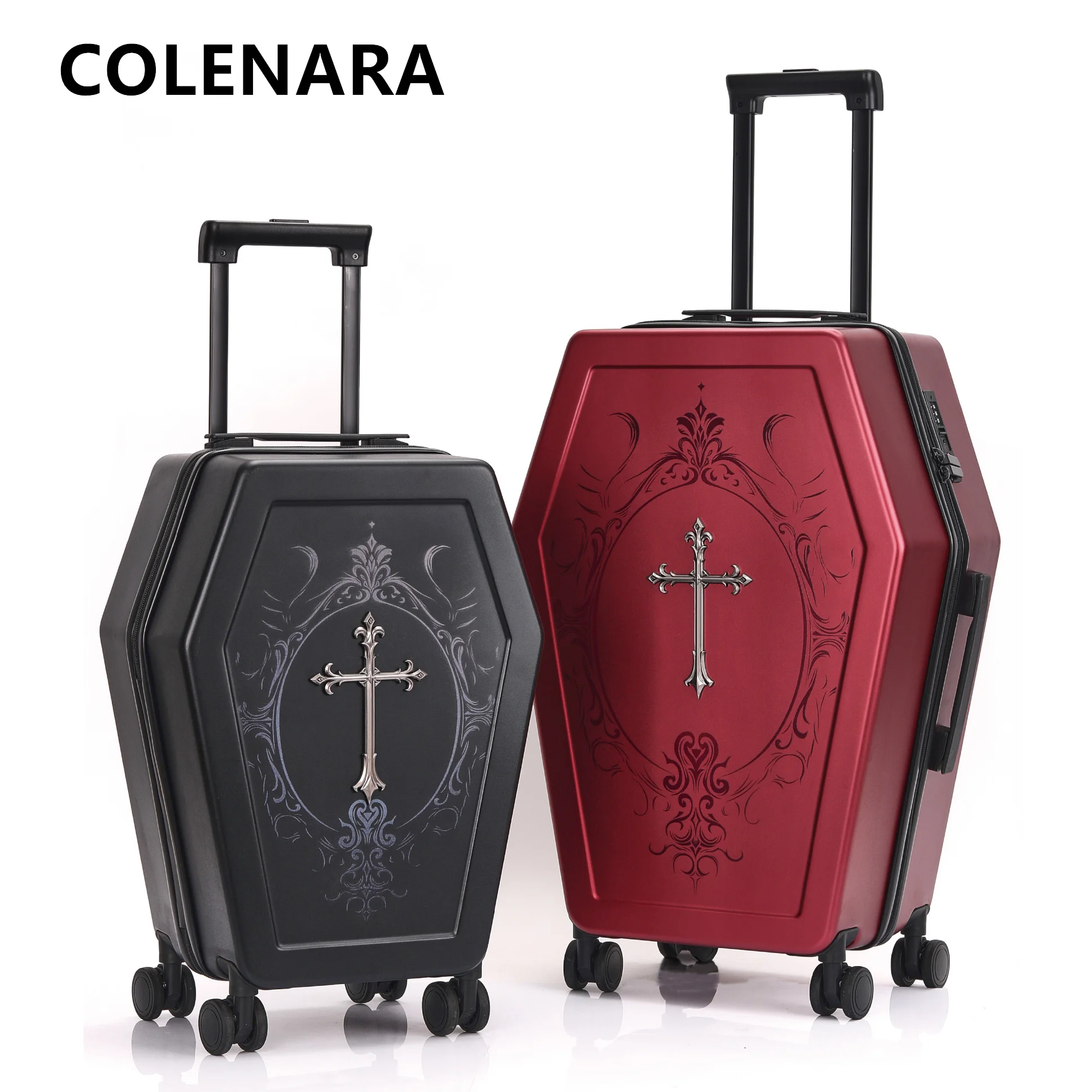 

COLENARA 20"24 Inch Universal Wheel Rolling Luggage ABS+PC Suitcase Travel Bag New Women's Boarding Box Men's Trolley Case