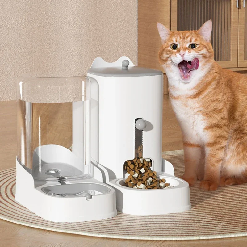 Cat and Dog Feeder Pet Water Dispenser Cat Food Bowl Large Capacity Feeder Water Dispenser for Small Puppy Kitten Pet Supplies