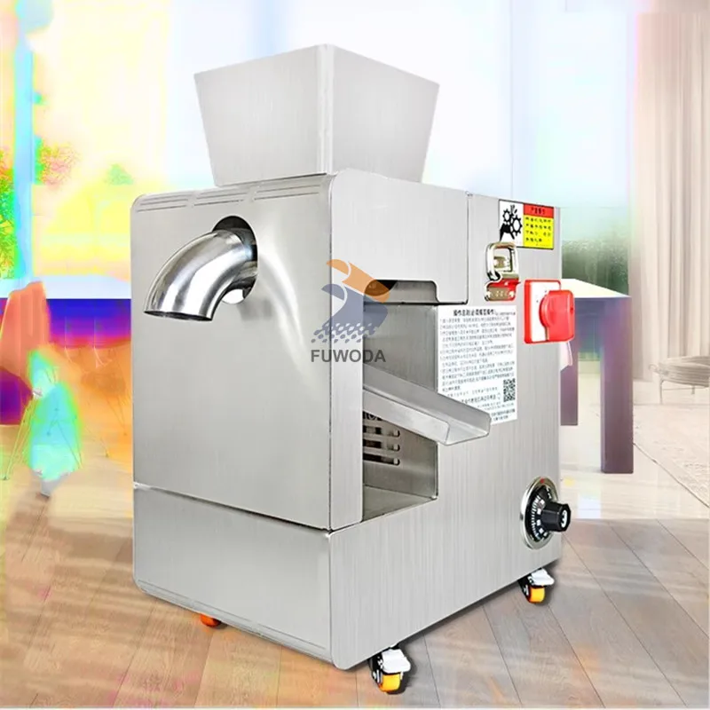 Oil Press Machine Stainless Steel Olive Press Expeller Commercial Cold Hot Extractor Walnut Sesame Peanut Sunflower Linseed 220V