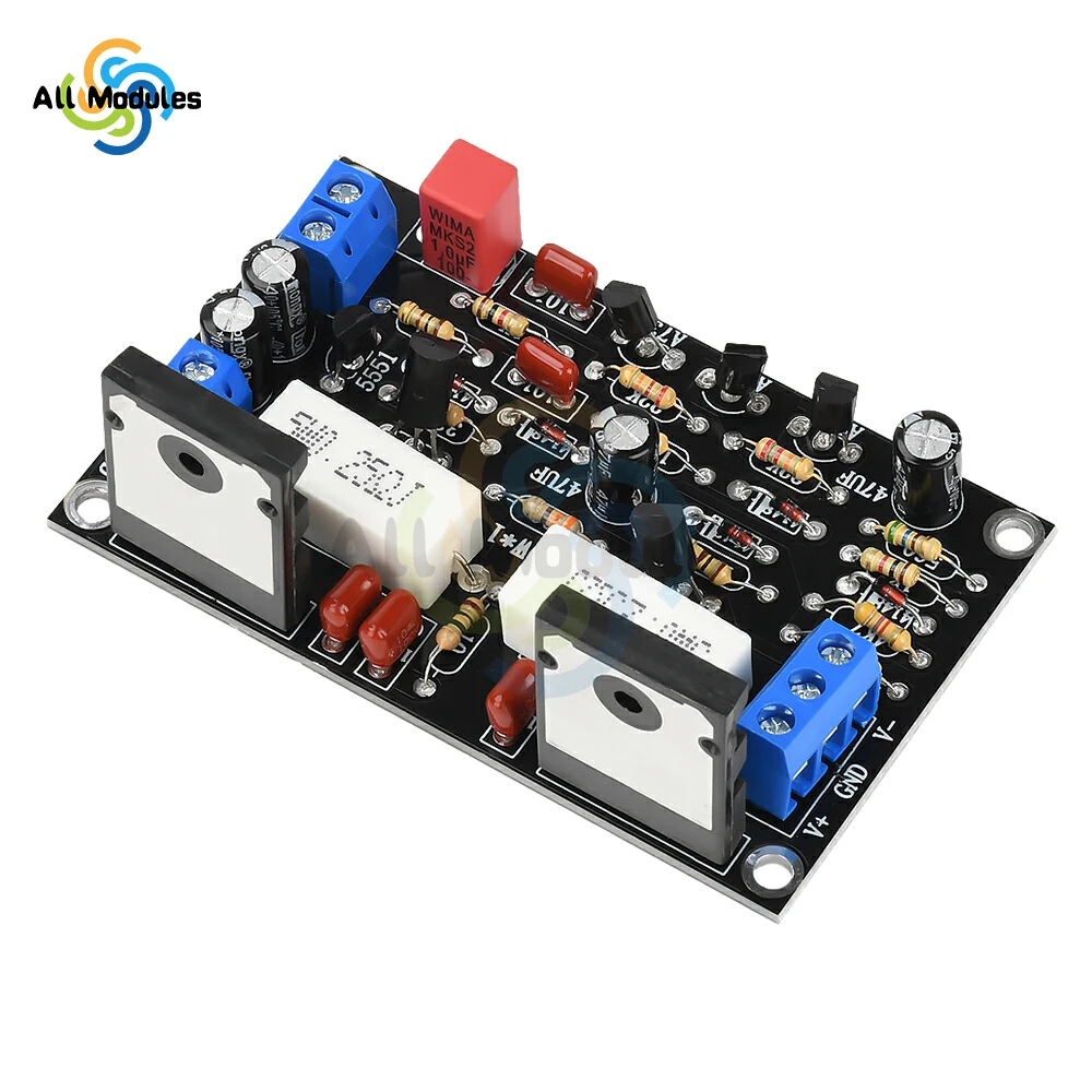 

100W 2SC5200+2SA1943 Mono High Power Post Stage Amplifier Board DC 10V-45V HIFI Audio Amplifier Module