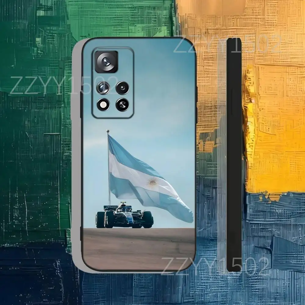 حافظة هاتف F1 Argentina F-FrancoS 43 لهاتف سامسونج S25، S24، Ultra، S20، S30، Plus، S22، S23، Ultra، Plus، 5G سيليكون أسود ناعم #4