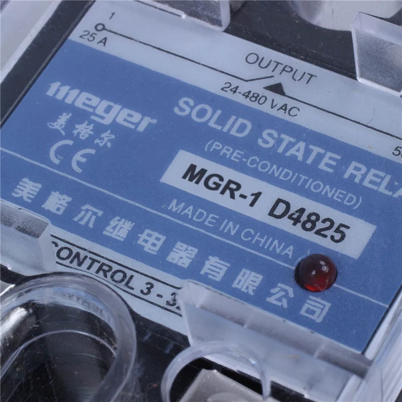 

FUFU 5X MGR-1 D4825 Однофазное твердотельное реле ССР 25А постоянного тока 3-32 В переменного тока 24-480 В