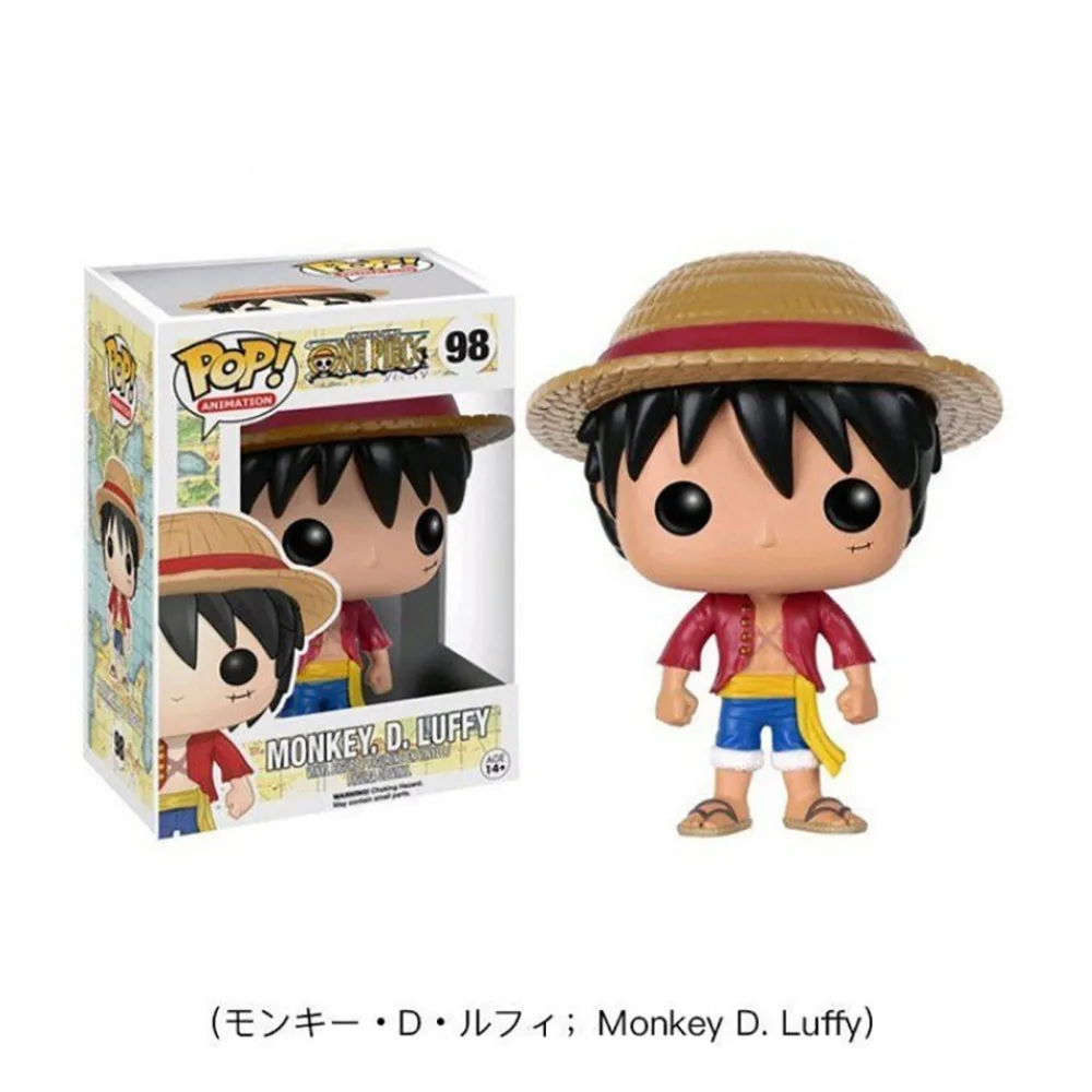 FUNKO POP figuras de juguete Anime clásico juguete de una pieza hecho a mano niños regalos de navidad BROOK Luffy Ace colección de figuras de acción Juguetes