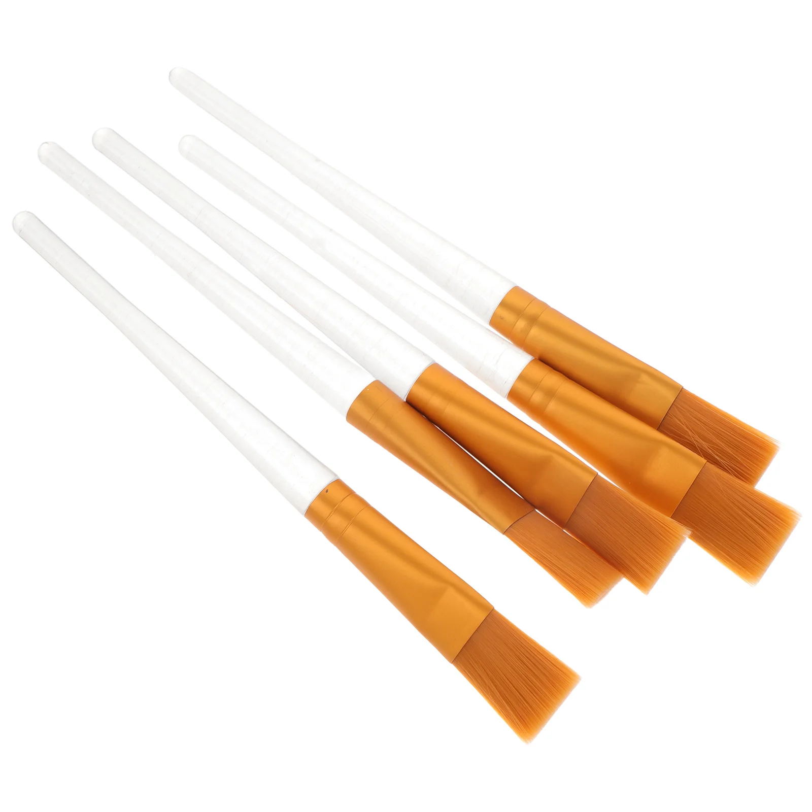 5 uds cepillo para mascarilla Facial mango de plástico transparente cerdas sintéticas para el cuidado de la piel mascarilla Facial exfoliante suero cepillo de maquillaje