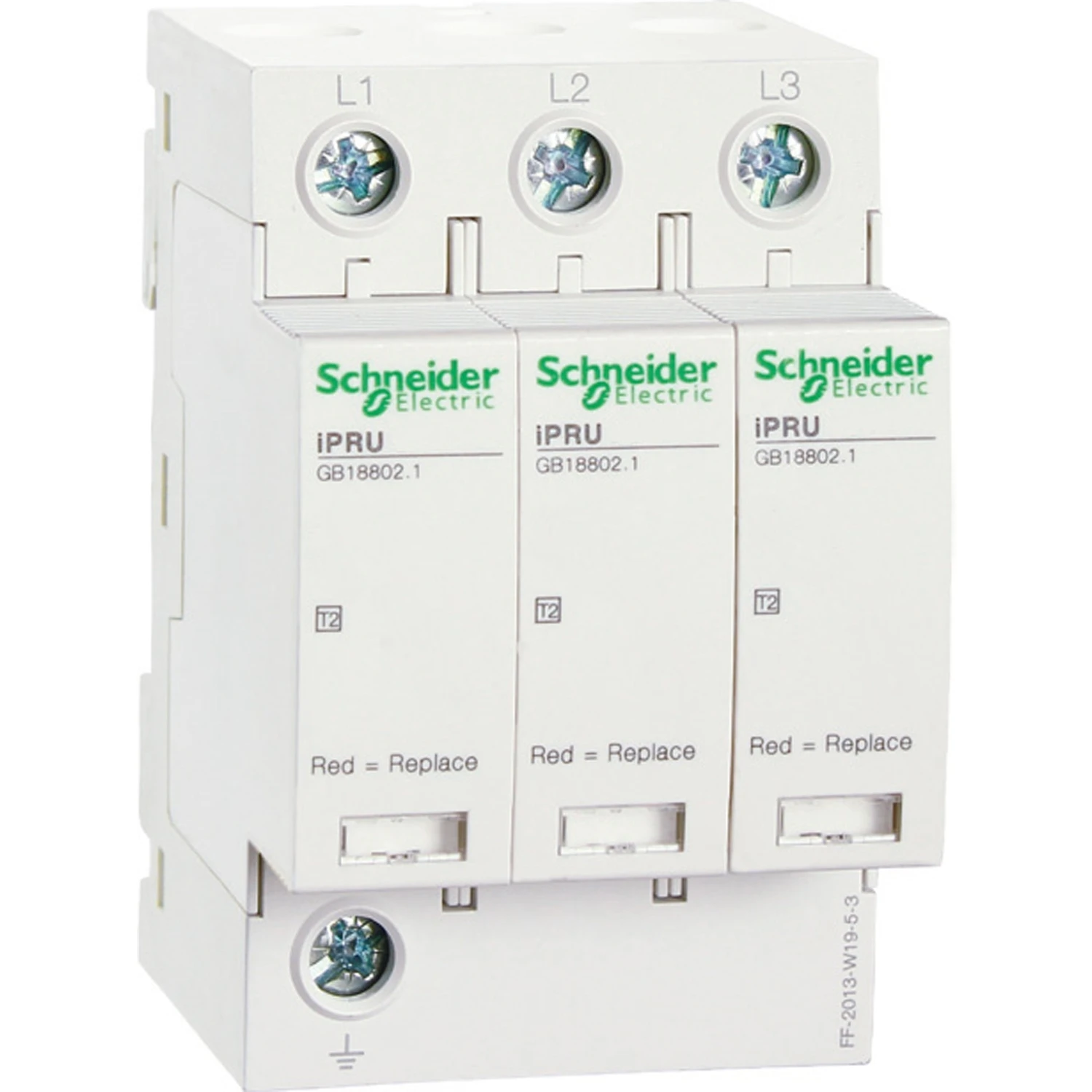 A9L020300 Schneider Wingoal the iPRU is pluggable class T2 surge protector 3P, Imax: 20kA, Uc: 350V